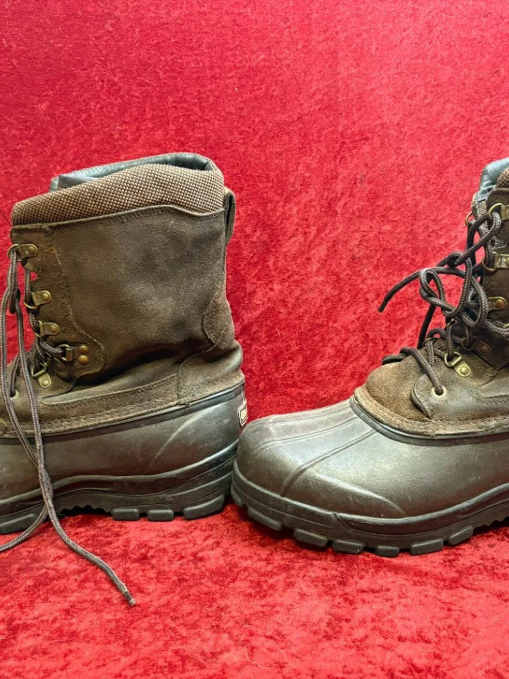 LaCrosse Boots Mens Size 13 Mid Winter Snow Thinsulate 298350 Brown Leather Lace